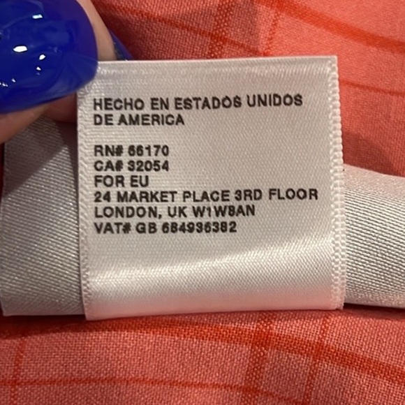 Urban renewal coral plaid tie back tank top size Medium - Picture 7 of 7